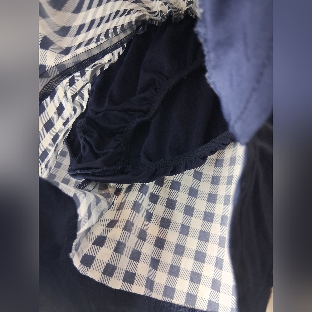 Crown & Ivy Navy Checkered Athletic Shorts Small NWOT - Picture 5 of 5
